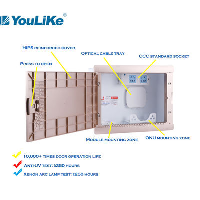 सीसीसी प्रमाणित मल्टीमीडिया वितरण बॉक्स, फाइबर ऑप्टिक वितरण बॉक्स कमजोर वर्तमान